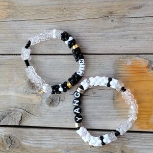 Yin and yang couple bracelets.